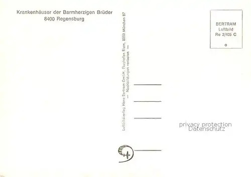 AK / Ansichtskarte Regensburg Krankenhaeuser der Barmherzigen Brueder Regensburg