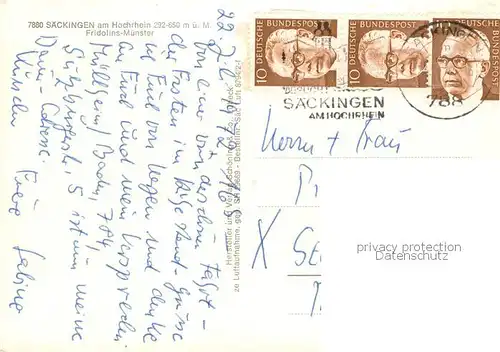 AK / Ansichtskarte Bad_Saeckingen Fridolins Muenster Bad_Saeckingen