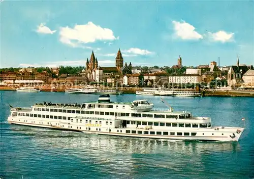 AK / Ansichtskarte  Dampfer_Binnenschifffahrt MS Loreley vor Mainz 