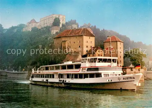 AK / Ansichtskarte  Dampfer_Binnenschifffahrt MFS Austria der I DDSG in der Dreifluessestadt Passau 