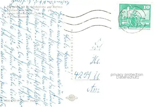 AK / Ansichtskarte  Koethen_Anhalt Marktplatz mit St Jakobskirche und Rathaus Schalaunische Strasse Am Hubertusteich Koethen Anhalt