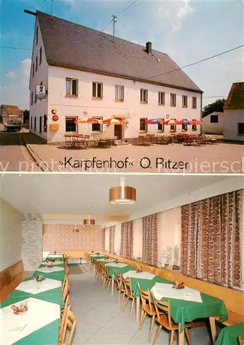 AK / Ansichtskarte 73835422 Pleinfeld Karpfenhof Ritzer Gastraum Pleinfeld