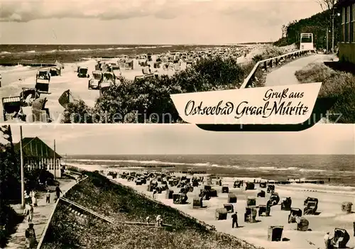 AK / Ansichtskarte  Graal-Mueritz_Ostseebad Strand Panorama  Graal-Mueritz_Ostseebad