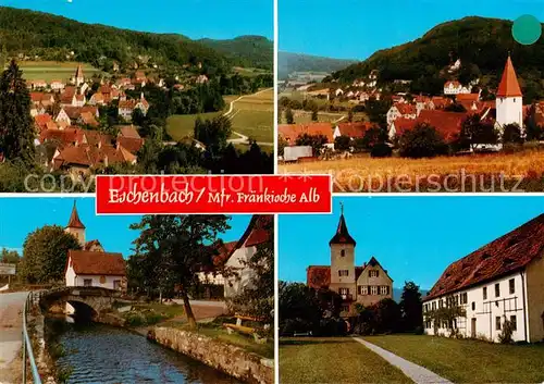 AK / Ansichtskarte  Eschenbach_Mittelfranken Panorama Kirchen Eschenbach Mittelfranken