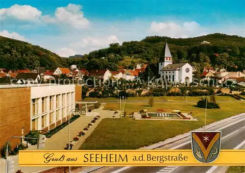 AK / Ansichtskarte 73835506 Seeheim-Jugenheim Panorama Kirche Seeheim-Jugenheim