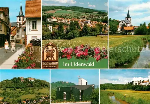AK / Ansichtskarte 73835508 Reichelsheim_Odenwald Rehaklinik Goettmann Stadtansicht Kirche Panorama Reichelsheim Odenwald