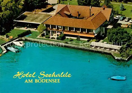 AK / Ansichtskarte 73835514 Birnau_Bodensee Fliegeraufnahme Hotel Seehalde 