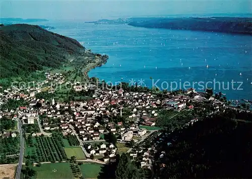 AK / Ansichtskarte  Ludwigshafen_Bodman-Ludwigshafen_Bodensee Fliegeraufnahme mit ueberlinger See 