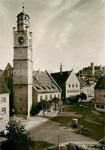 AK / Ansichtskarte  Ravensburg__Wuerttemberg Marienplatz mit Blaeserturm Wanghaus Rathaus Mehlsack Veitsburg 