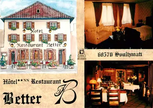 AK / Ansichtskarte  Soultzmatt Hotel Restaurant Better Zimmer Gaststube Soultzmatt