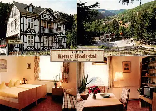 AK / Ansichtskarte  Altenbrak_Harz Pension Haus Bodetal Zimmer Freilichtbuehne Altenbrak Harz