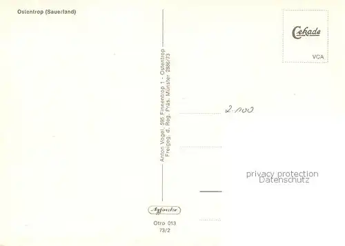 AK / Ansichtskarte  Ostentrop Fliegeraufnahme Ostentrop