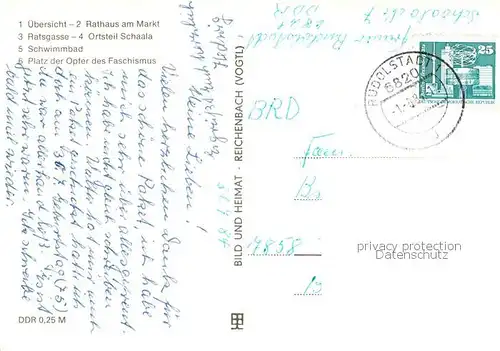 AK / Ansichtskarte  Rudolstadt Panorama Rathaus am Markt Ratsgasse OT Schaala Schwimmbad Platz der Opfer des Faschismus Rudolstadt