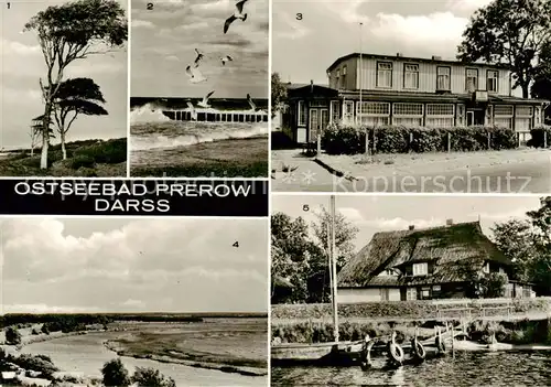 AK / Ansichtskarte  Prerow_Ostseebad Esperort Strand FDGB Erholungsheim Am Hafen Blick auf den Prerowstrom Am Krabbenort Prerow_Ostseebad