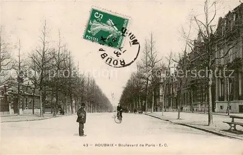 AK / Ansichtskarte  Roubaix_59_Nord Boulevard de Paris 