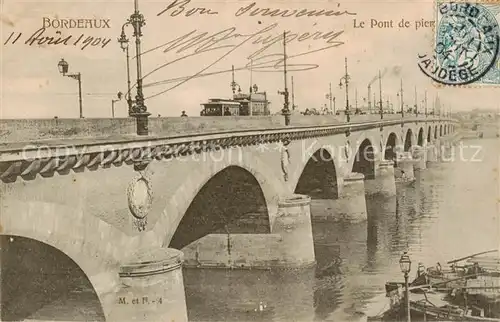 AK / Ansichtskarte  Bordeaux_33 Le Pont de pier 