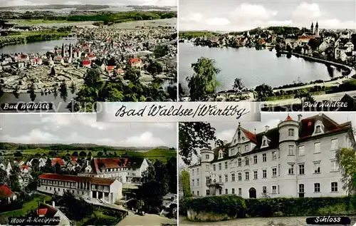 AK / Ansichtskarte 73835633 Bad_Waldsee Fliegeraufnahmen Moor und Kneippbad Schloss Bad_Waldsee