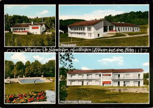 AK / Ansichtskarte 73835658 Gailingen Kliniken Dr Schmieder Haus Baden Schwimmbad Haus Schweiz Bodensee Gailingen