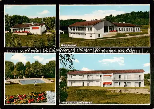 AK / Ansichtskarte  Gailingen Kliniken Dr Schmieder Haus Baden Schwimmbad Haus Schweiz Bodensee Gailingen