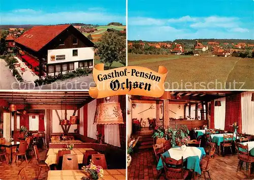 AK / Ansichtskarte  Zwerenberg_Calw Gasthof Pension Ochsen Gastraeume Panorama Zwerenberg Calw