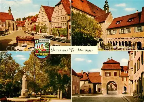 AK / Ansichtskarte  Feuchtwangen Ortspartie Schloss Brunnen Stadttor Feuchtwangen