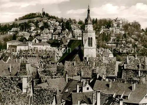 AK / Ansichtskarte 73835675 Tuebingen Blick vom Schlossgarten auf die Stiftskirche Tuebingen