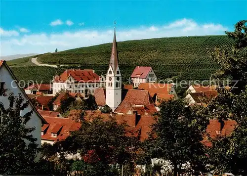 AK / Ansichtskarte  Ebringen_Breisgau Ortsansicht mit Kirche Ebringen Breisgau