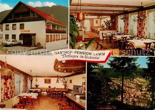 AK / Ansichtskarte  Dettingen_Horb Gasthof Pension Lamm Gastraeume Panorama Dettingen Horb