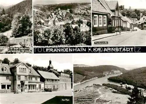AK / Ansichtskarte Frankenhain_Thueringen Standort des ehem Dorfes Luetsche Panorama Frankenstrasse Am Plan Luetschetalsperre Frankenhain Thueringen