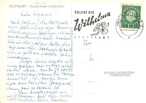AK / Ansichtskarte Stuttgart Konzerthaus Liederhalle Stuttgart