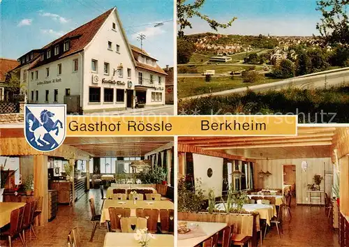 AK / Ansichtskarte Berkheim_Esslingen Gasthof Roessle Gastraeume Panorama Berkheim Esslingen