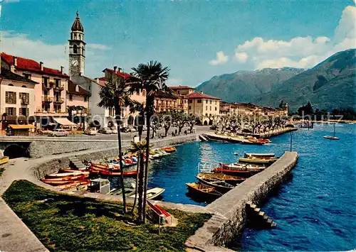 AK / Ansichtskarte Ascona_Lago_Maggiore_TI Hafen Promenade 