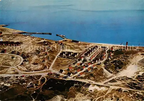 AK / Ansichtskarte Hoernum_Sylt Hafen Fliegeraufnahme Hoernum Sylt