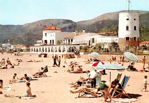 AK / Ansichtskarte Castelldefels_ES Playafels Hotel Strandpartie 