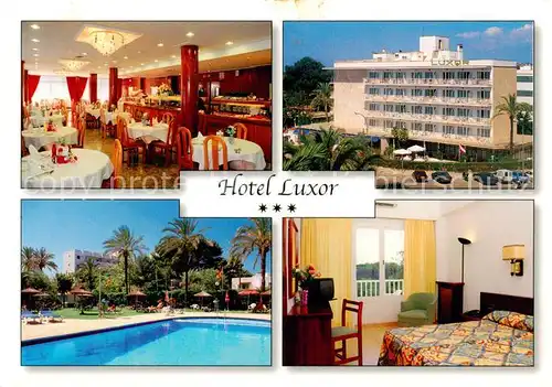 AK / Ansichtskarte Playa_de_Palma_Mallorca Hotel Luxor Speisesaal Pool Zimmer Playa_de_Palma_Mallorca