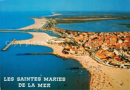 AK / Ansichtskarte Les_Saintes Maries de la Mer Vue aerienne Les