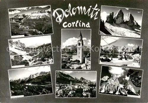 AK / Ansichtskarte Cortina_d_Ampezzo_IT Teilansichten Kirche 