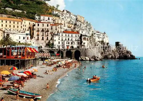 AK / Ansichtskarte Amalfi_IT La spiaggia 