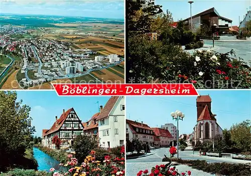AK / Ansichtskarte Dagersheim Fliegeraufnahme Teilansichten Kirche Dagersheim