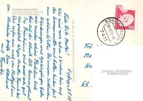 AK / Ansichtskarte Erpfingen Feriendorf Sonnenmatte Bungalows Appartement Erpfingen