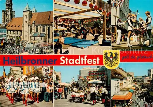 AK / Ansichtskarte Heilbronn_Neckar Stadtfest Fussgaengerzone Fleiner Strasse Kirchbrunnen Strasse und Suelmer Strasse Heilbronn Neckar