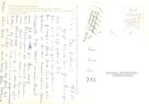 AK / Ansichtskarte Heilbronn_Neckar Stadtfest Fussgaengerzone Fleiner Strasse Kirchbrunnen Strasse und Suelmer Strasse Heilbronn Neckar