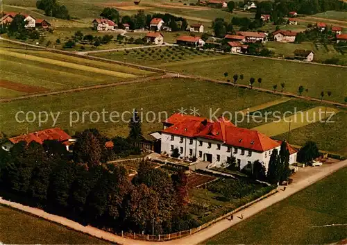 AK / Ansichtskarte Bruckmuehl_Rosenheim Krankenhaus des Marktes Fliegeraufnahme Bruckmuehl Rosenheim