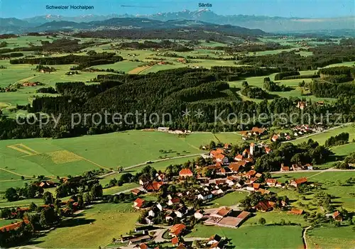 AK / Ansichtskarte Eglofs_Woringen Fliegeraufnahme mit Schweizer Hochalpen und Saentis Eglofs Woringen