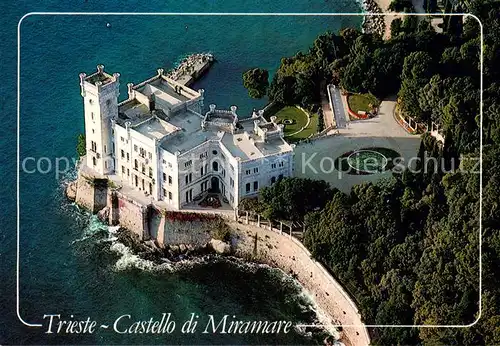 AK / Ansichtskarte Trieste_Triest_IT Castello di Miramare Fliegeraufnahme 