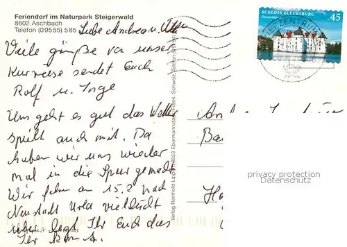 AK / Ansichtskarte Aschbach_Oberfranken Feriendorf im Naturpark Steigerwald Fliegeraufnahme Aschbach Oberfranken