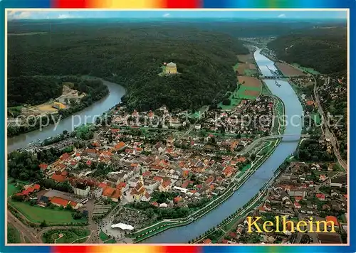 AK / Ansichtskarte Kelheim_Donau am Zusammenfluss von Altmuehl und Donau Fliegeraufnahme 