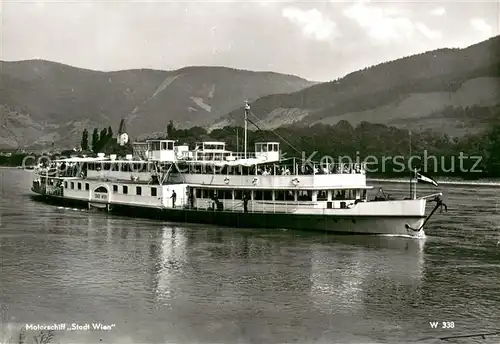 AK / Ansichtskarte  Dampfer_Seitenrad Stadt Wien Donau 