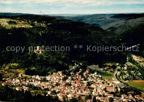 AK / Ansichtskarte 73836020 Bad_Liebenzell Panorama mit Burg und Luftkurort Unterlengenhardt Schwarzwald Bad_Liebenzell