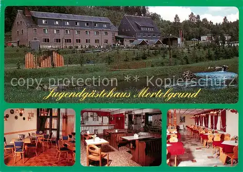 AK / Ansichtskarte  Mortelgrund_Sayda Jugendgaestehaus Teich 